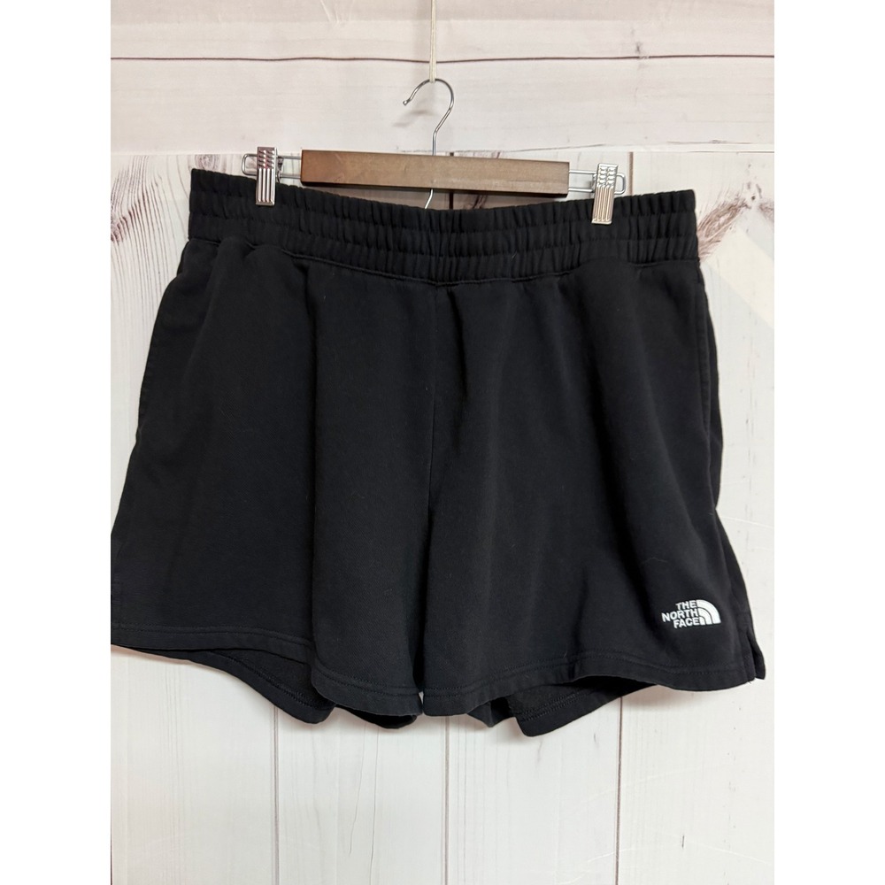 The North Face Womens Evolution Fleece Shorts XL Black Drawstring EUC